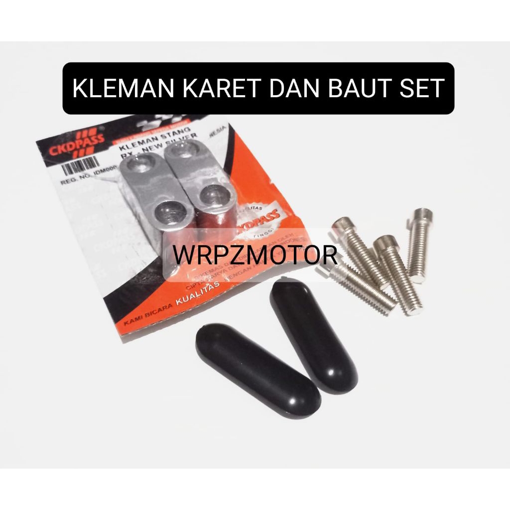 Kleman Stang Riser Stang Yamaha RX King Old New Vixion Set Warna silver