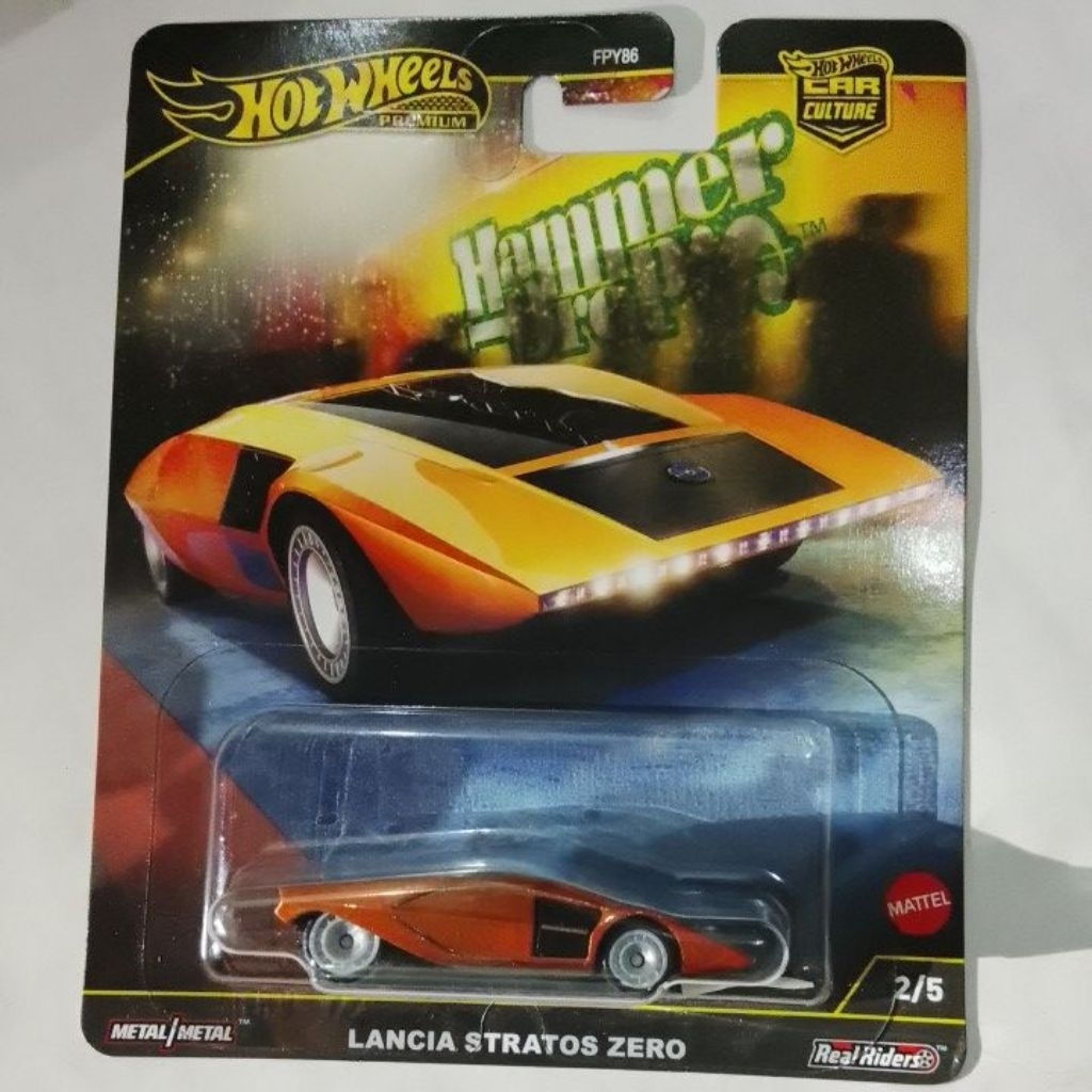 HW Lancia Stratos Zero (ban karet n base besi)