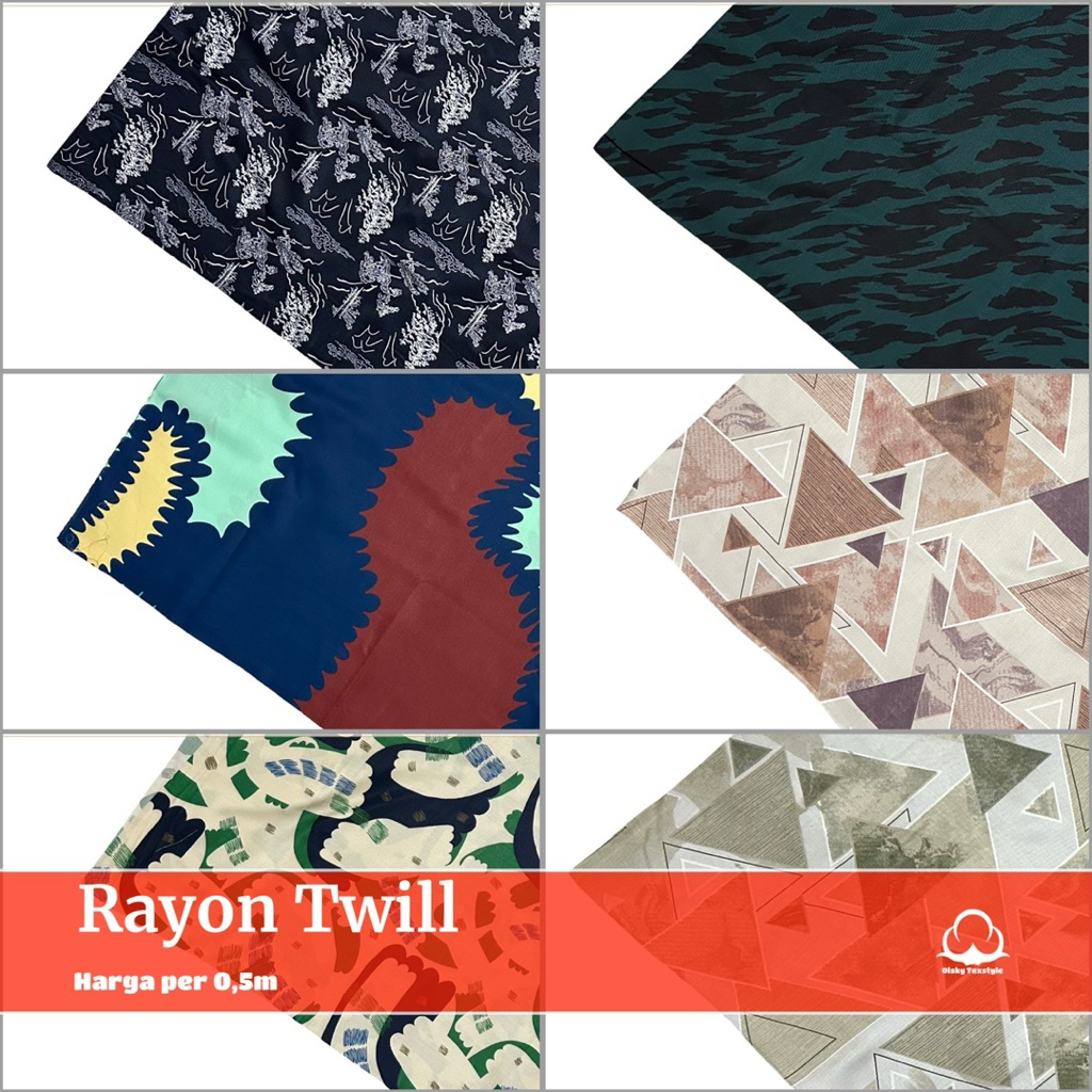 Kain Rayon Twill Premium Motif X175