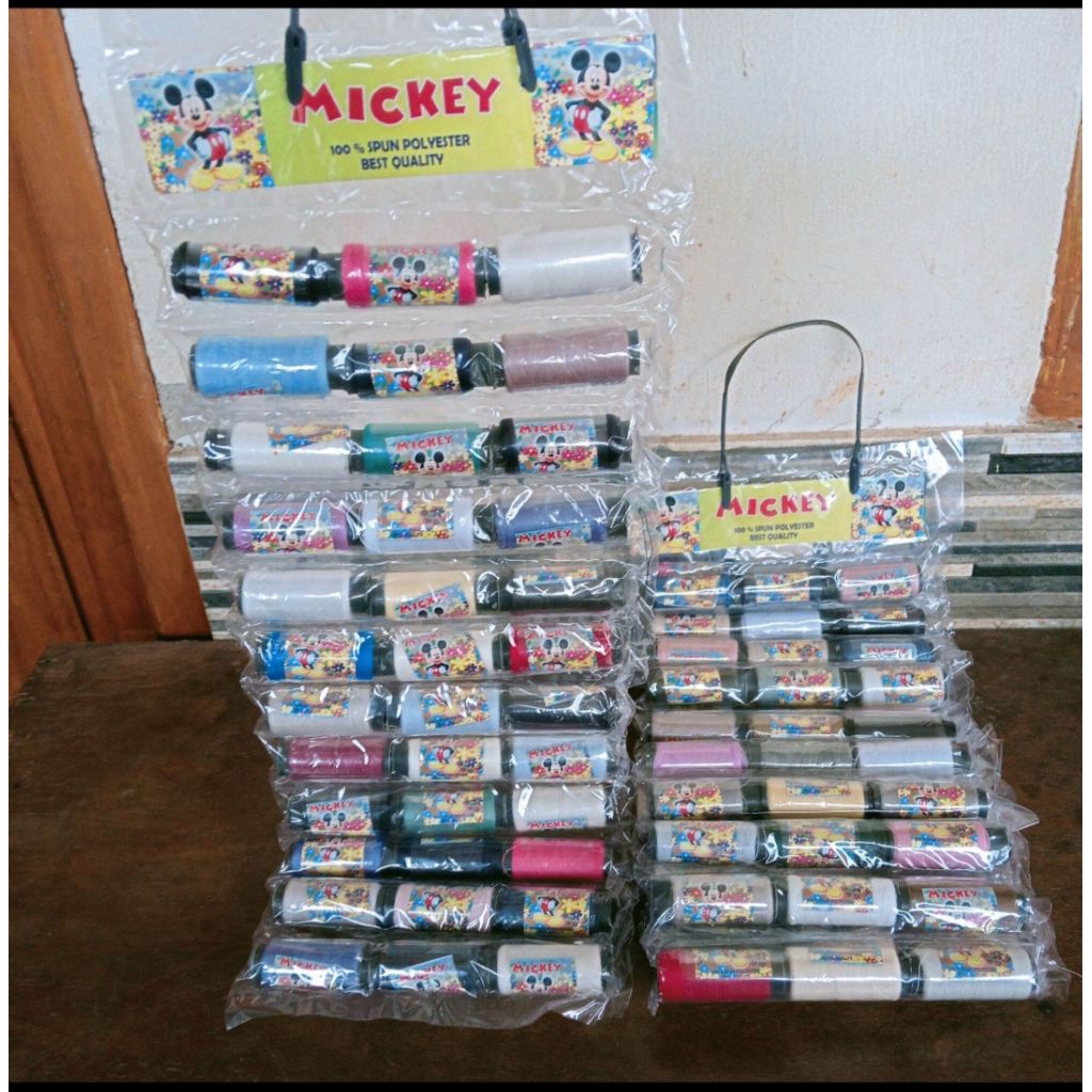 benang jahit warna komplit 1 lembar isi 36 pcs benang jahit murah