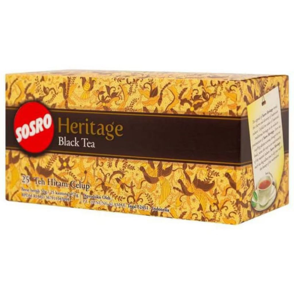 

Teh Sosro Heritage Celup Black Tea 25 kantong