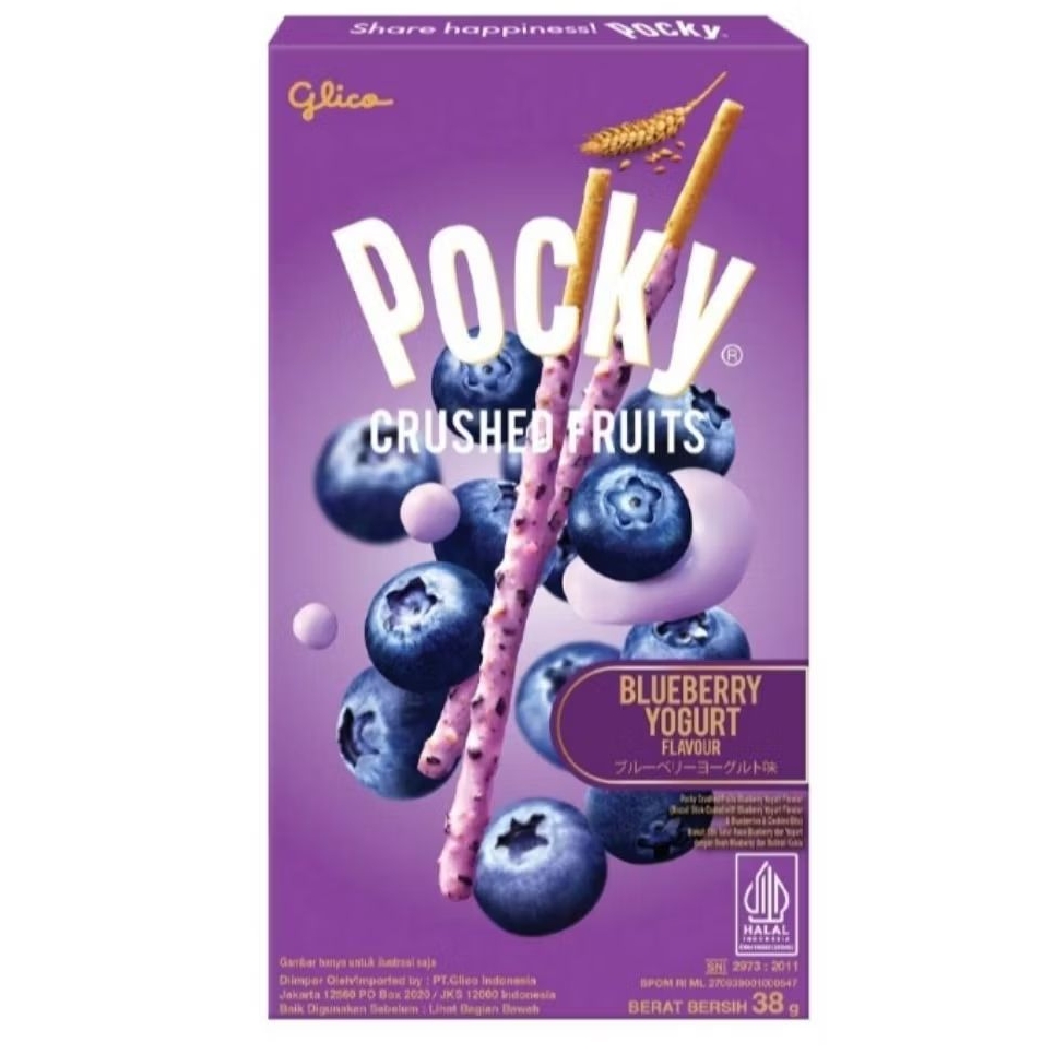 

Pocky Crushed Fruits Biskuit Stick Blueberry Yogurt 38 g