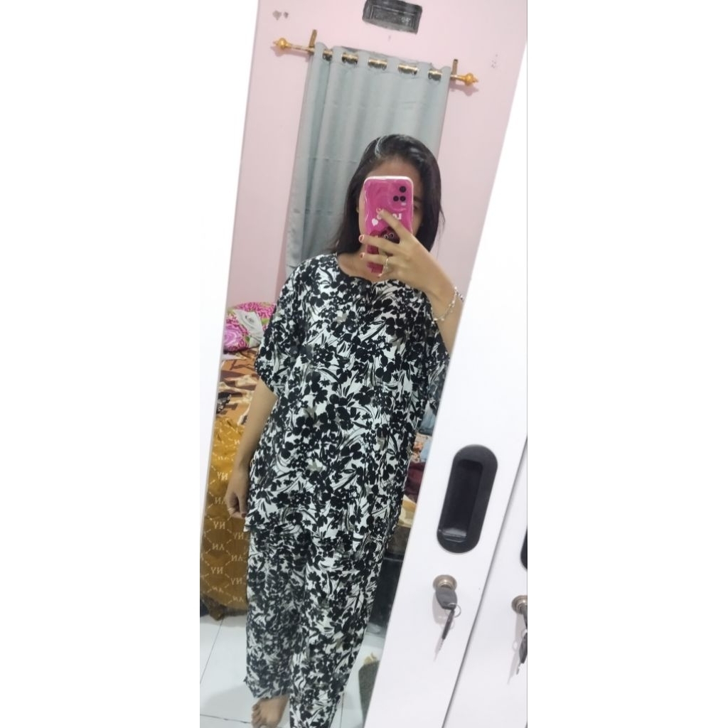 PROMO One set rayon lengan pendek