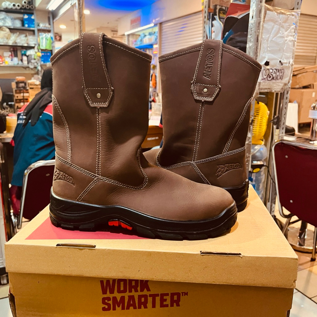 Sepatu Safety AETOS LITHIUM MOCCA Original / Sepatu AETOS Lithium Asli Terlaris