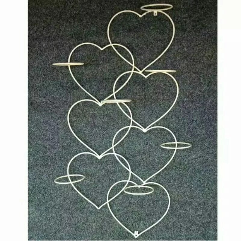 Rak Pot Besi - Rak Bunga Besi - Rak Unik - Rak Tanaman Love - Rak 7susun