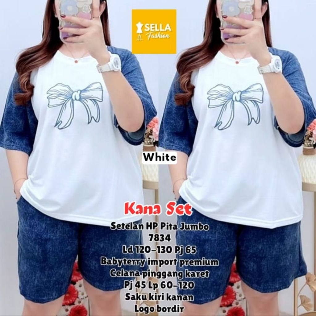 SETELAN CELANA PENDEK WANITA JUMBO LD 120 MOTIF TERBARU PAKAIAN WANITA BAJU SETELAN KOREAN STYLE