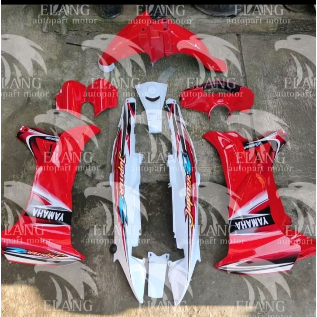 cover body fullset Yamaha Jupiter z lama 2004 2005 merah putih body Yamaha Jupiter z lama fullset