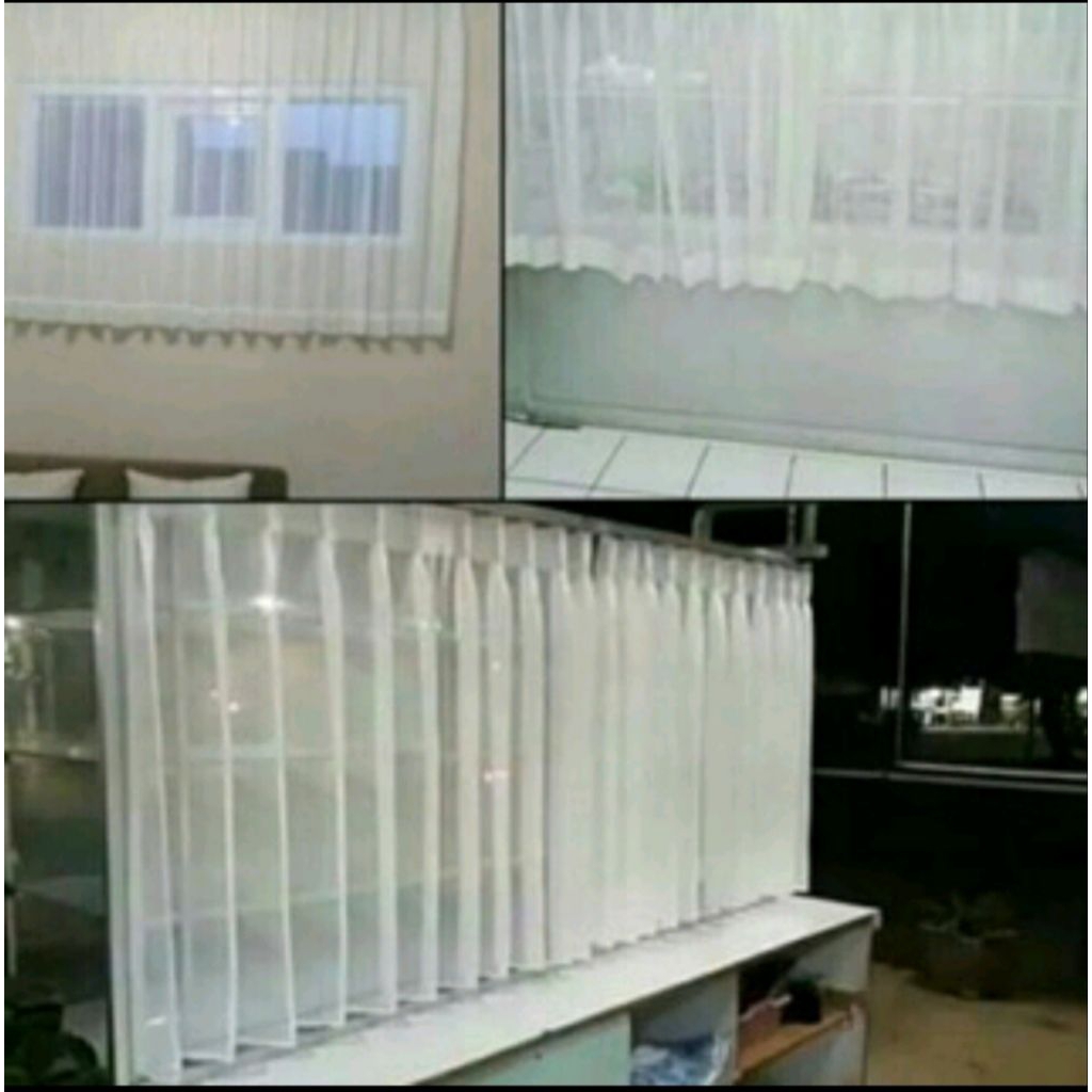 Gorden Vitrase warteg gorden rumah makan Hordeng ventilasi gorden etalase makan 200x100cm/150x100cm/