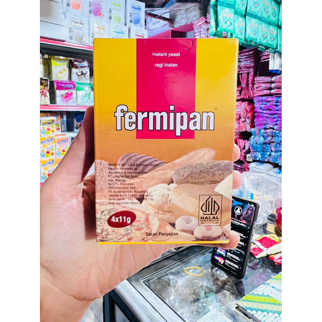 

Fermipan saset 11gr / ragi instan / ragi makanan /ragi roti