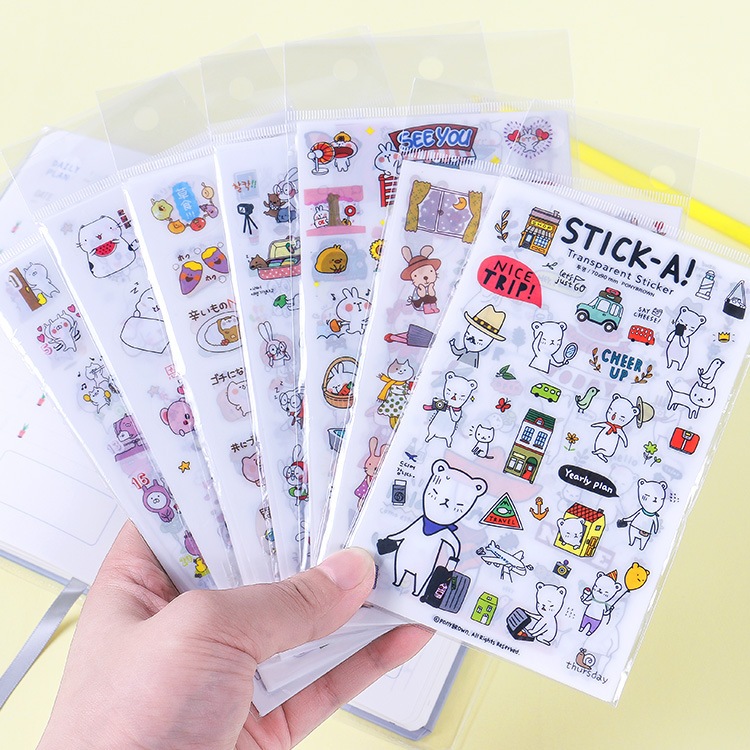 

[JUNE] Cute Korean Random 6 lembar Stickers BuJo Bullet Journaling Scrapbooking Buku Harian Dekorasi DIY Sticker Gelas Kawai