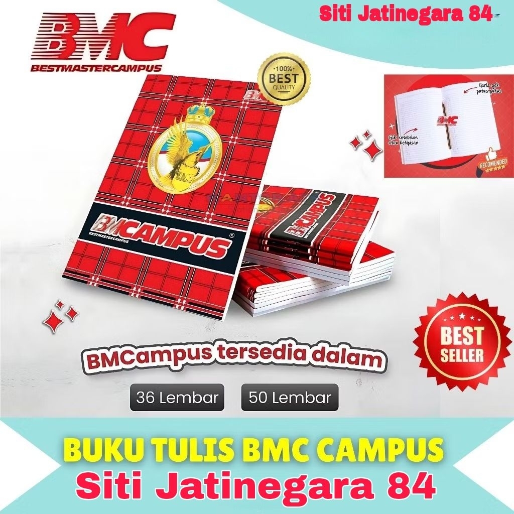 

Buku Tulis Campus BMC 38 Lembar 50 Lembar ( Besar )