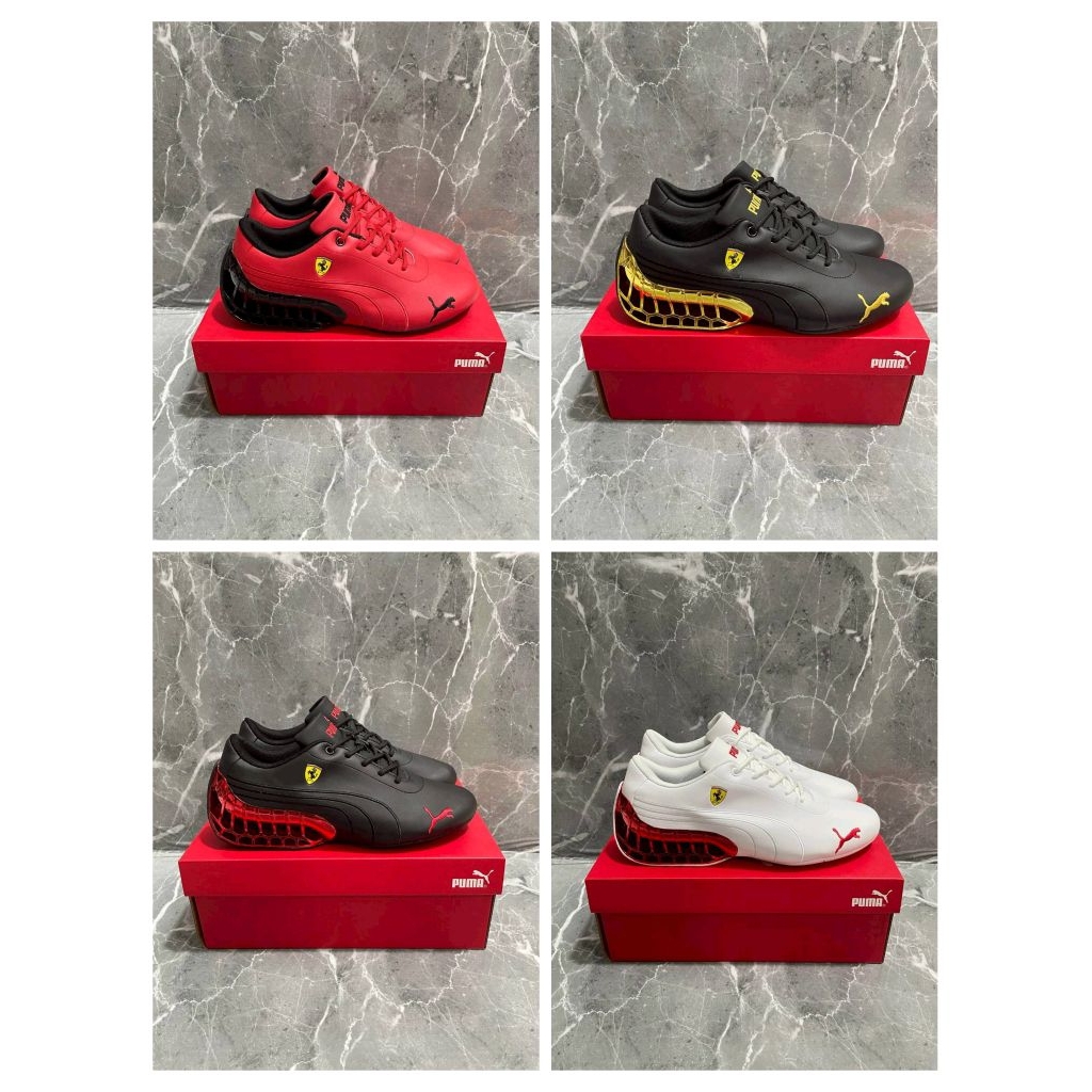 SEPATU PRIA FERRARI SUPER GT PUTIH MERAH ORIGINAL PREMIUM/SNEAKERS/KASUAL