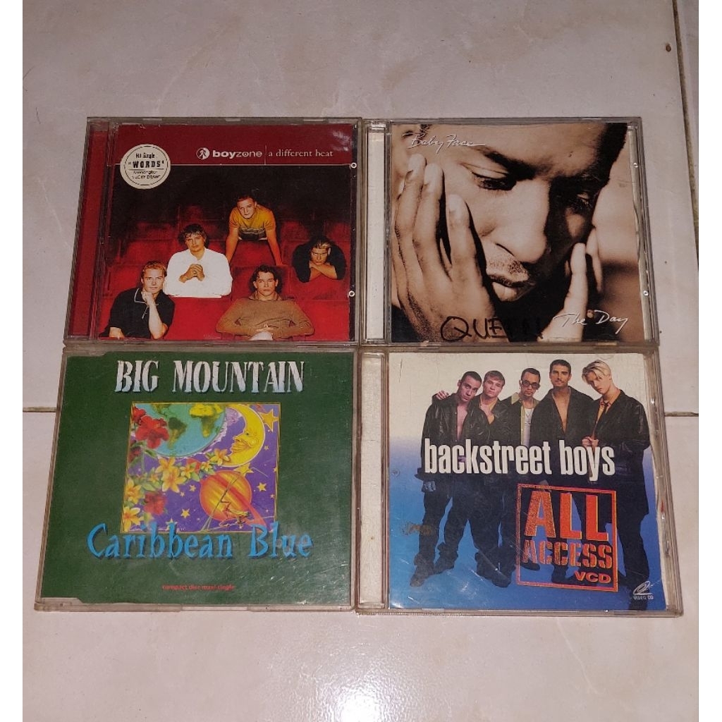 cd dan vcd BOYZONE-A Different Beat / BABY FACE-The Day / BIG MOUNTAIN-Carribean Blue / BACKSTREET B