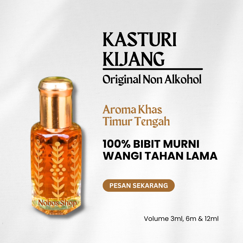 Parfum Kasturi Kijang Original 100% Minyak Kasturi Asli Non Alkohol