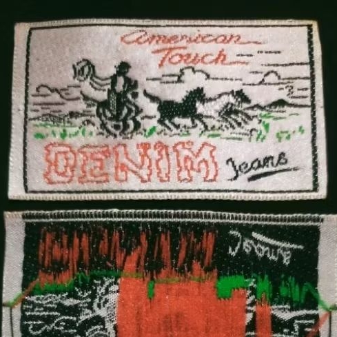

label merek brand label (main) tag american touch denim