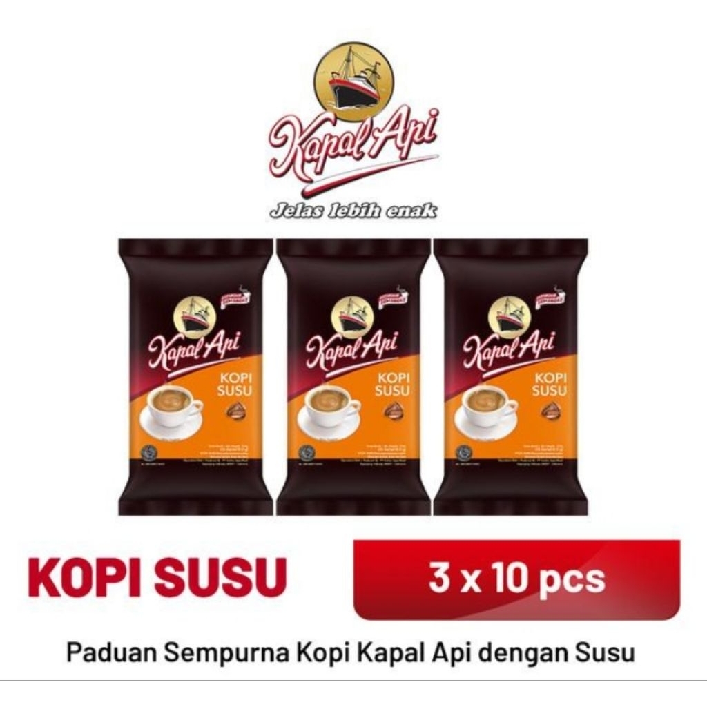 

Kapal Api Kopi Susu 3 Pack ( 10 x 31gram)