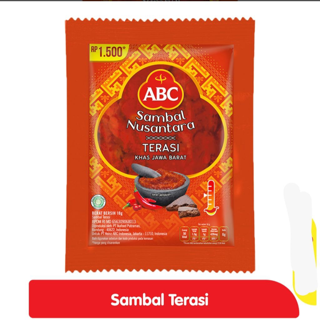 

ABC Sambal Terasi 18 Gram Harga Ecer satuan