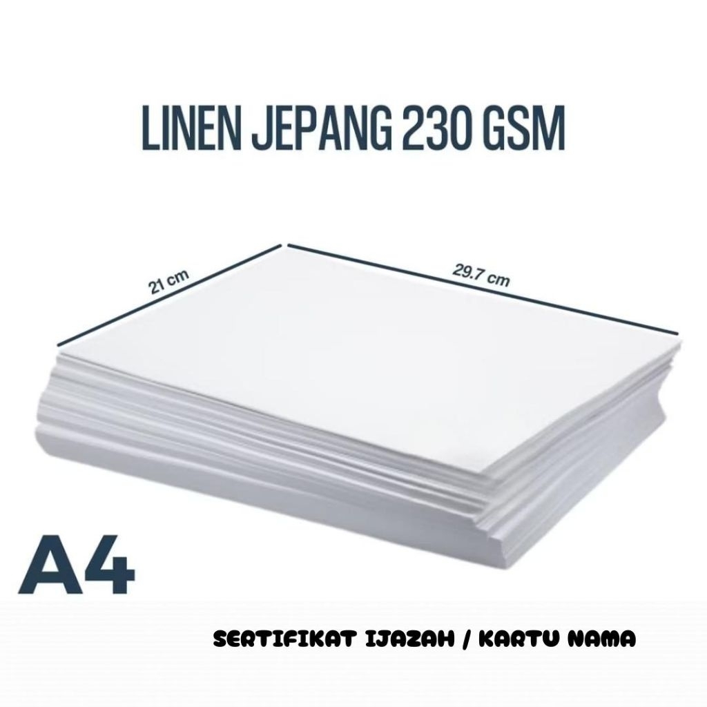 

Kertas Sertifikat Linen A4 1 Rim isi 500 Lembar / Kertas Sertifikat A4 Linen