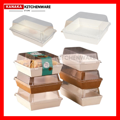 MIKA BOX ALAS KERTAS / DESSERT BOX TAHAN PANAS / PAPER BOX / PAPER BOX BURGER, SANDWICH, DONAT, SALA