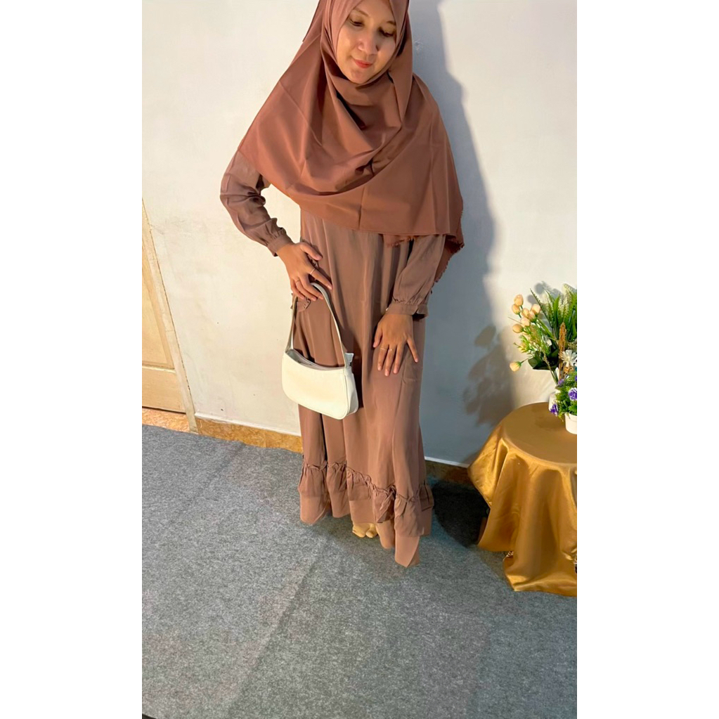 Preloved Gamis Ceruti Babydoll Polos Simple nan Elegant/ Preloved Gamis Ceruti Wanita Murah