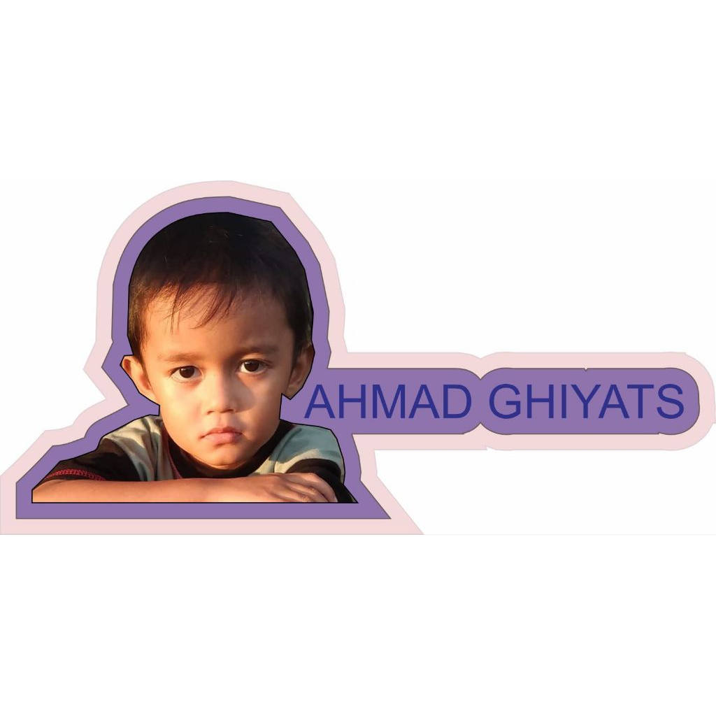 

Stiker Nama dan foto