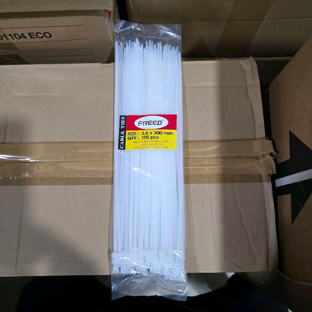 

Kabel Tie 3.6 x 30cm Putih Cable Ties 1 Pack 100pcs Pengikat 3.6x30cm Serbaguna 3.6mm x 30mm Nylon 66