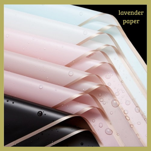 

Isi 20 LEMBAR Kertas Buket Bunga Cellophane Florist goldline Flower Wrapping Paper Varian List Gold Emas KB01