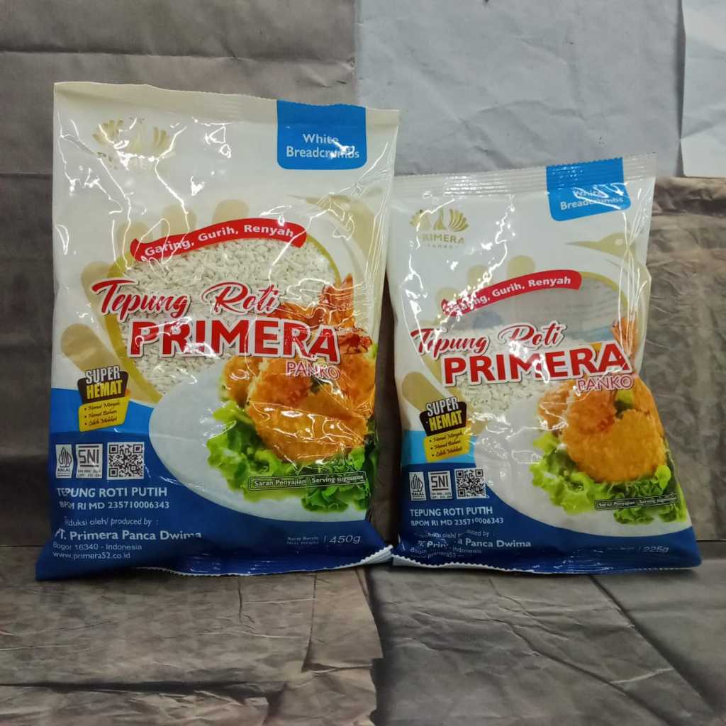 

PRIMERA WHITE BREADCRUMB /TEPUNG PANIR 225 GR & 450 GR