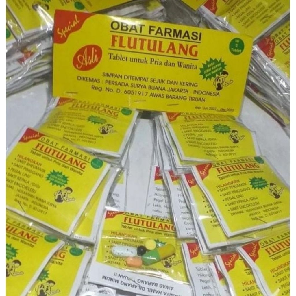 Flu tulang obat farmasi 5 macam original 50 sachet