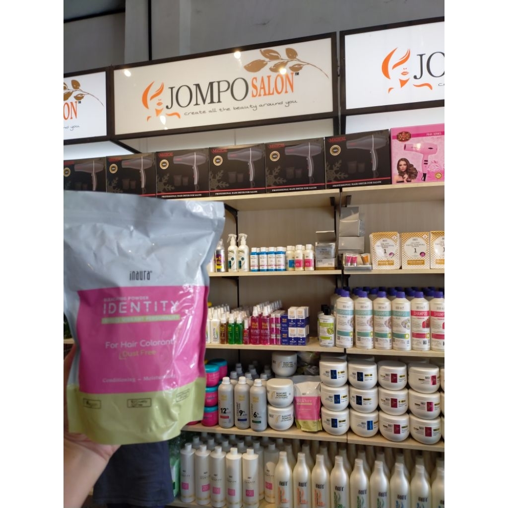 DENTITY Inaura Bleaching Powder Vegan 500gr / Bleaching Pasta 250ml Keratin - Pemutih Rambut Alami