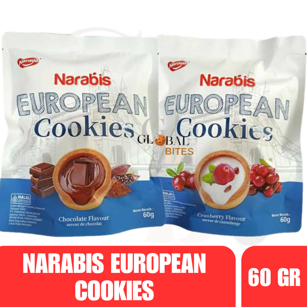 

Naraya Narabis European Cookies Chocolate Cranberry 60gr