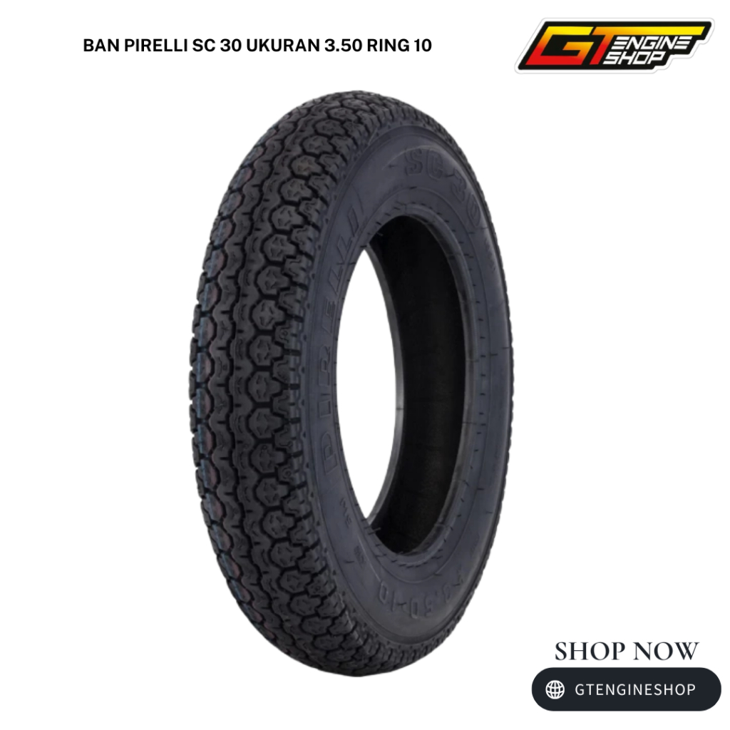 BAN PIRELLI SC 30 3,50 RING 10 3.50 RING 10 BAN VESPA CLASSIC PIRELLI SC 30 3.50 RING 10
