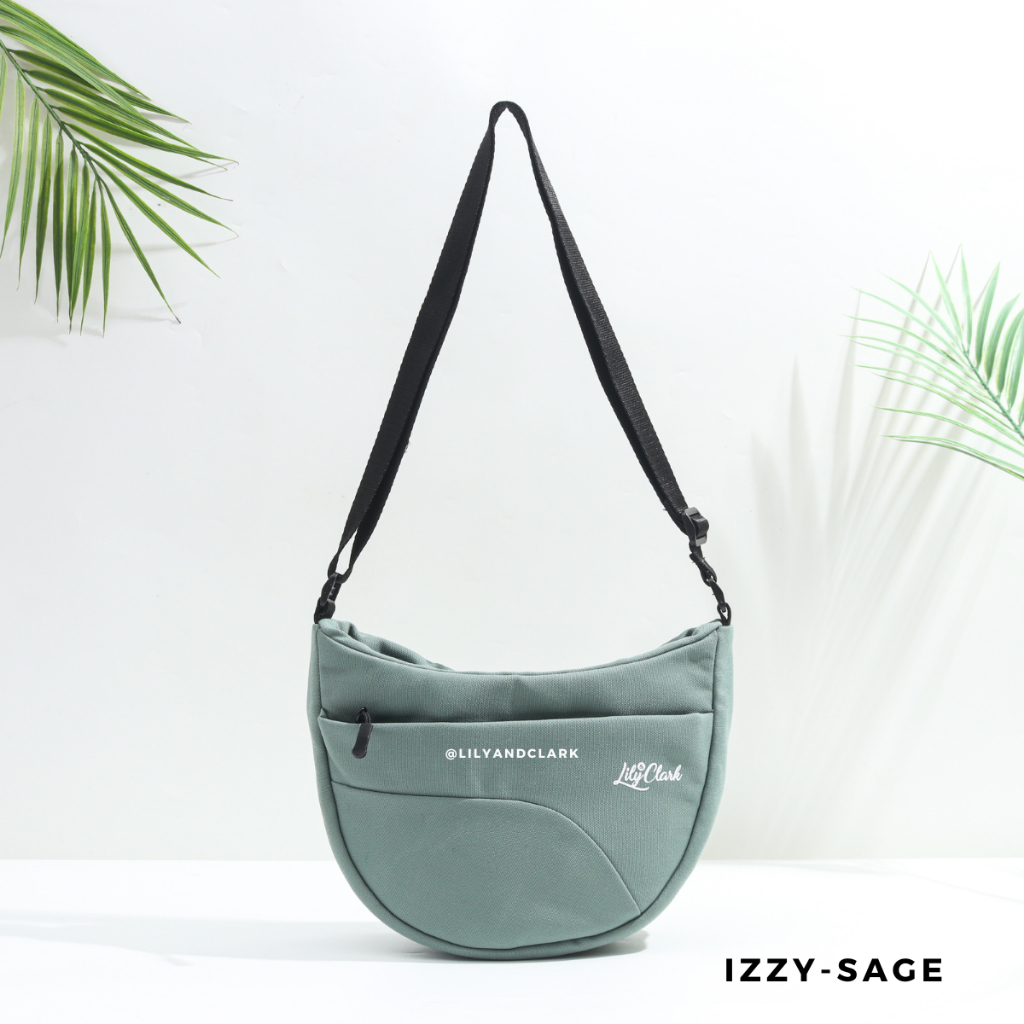 LILY AND CLARK Tas Selempang Anak warna Sage Green IZZY-SAGE