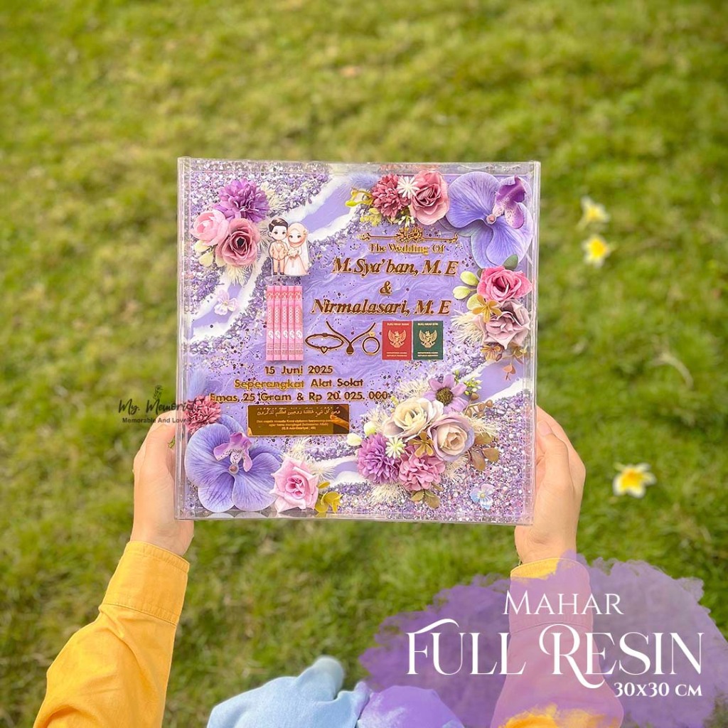 Mahar Resin Full Frame Akrilik size 20x20 cm, 30x30 Cm Rustic Frame Akrilik