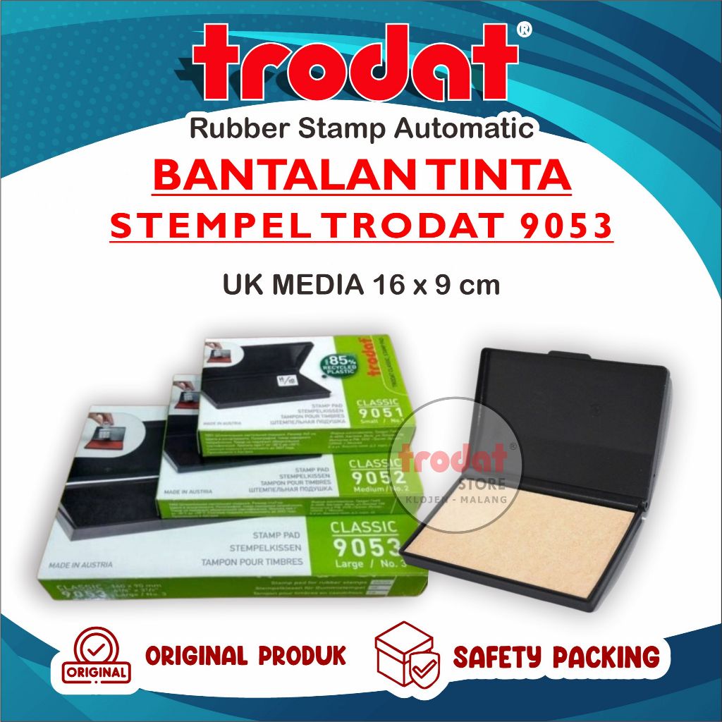 

Bantalan Stempel trodat 9053 | bantalan stempel 16x9 cm