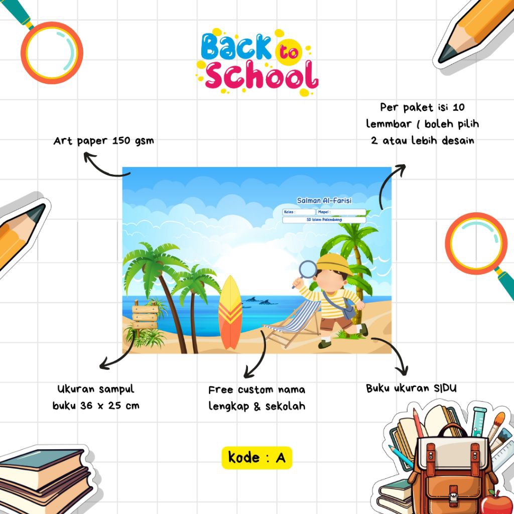 

Sampul Buku Custom Nama