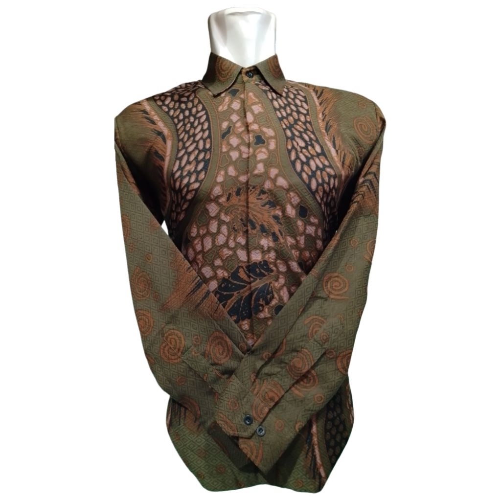 Kemeja batik pria bahan Dobby full furing trikot /Batik bahan Dobby