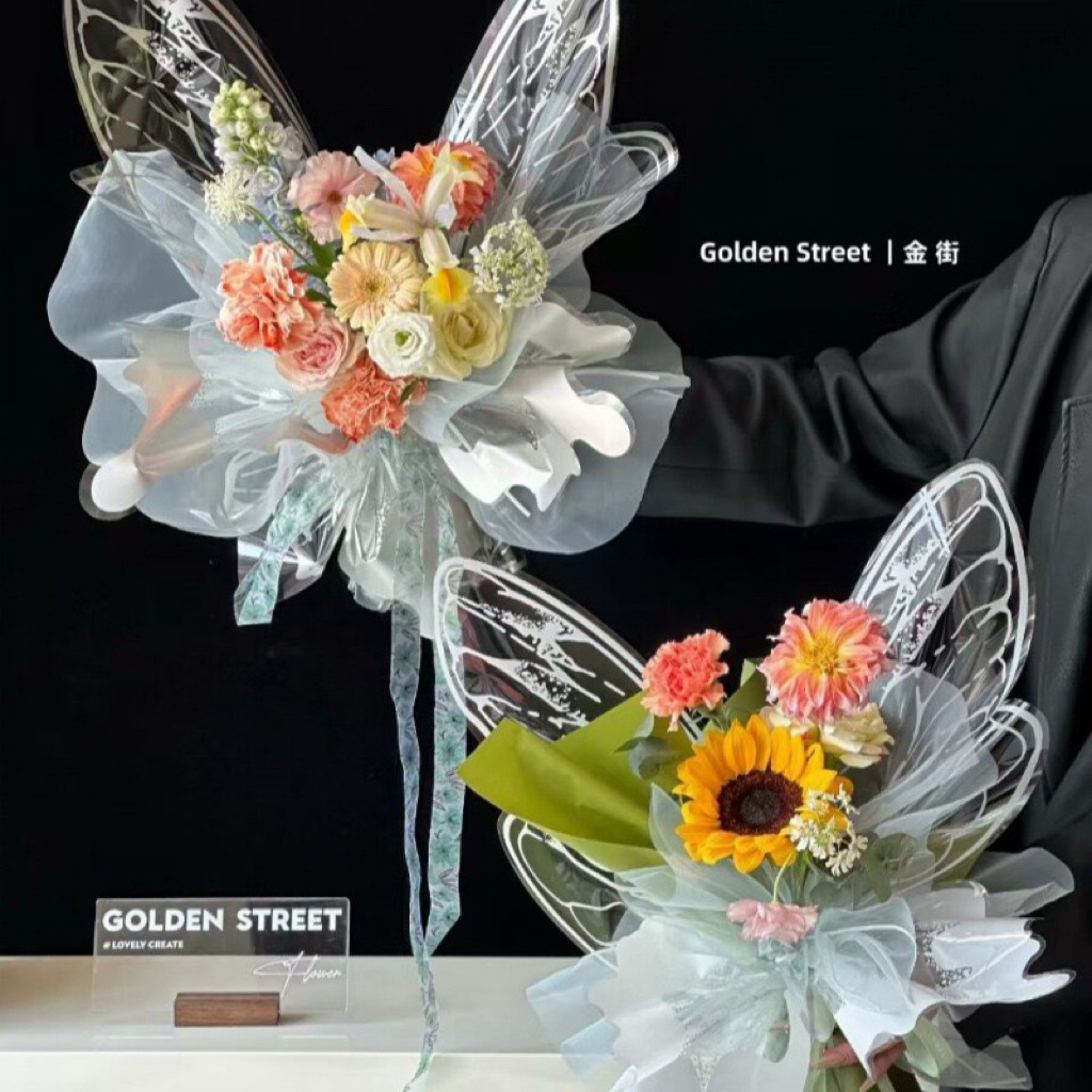 

Cellophane Kupu Kupu Pita Satin Motif I Miss You Pita Kado Buket Bunga bahan dekorasi Flower Bouquet Ribbon Import Premium Cellophane Motif