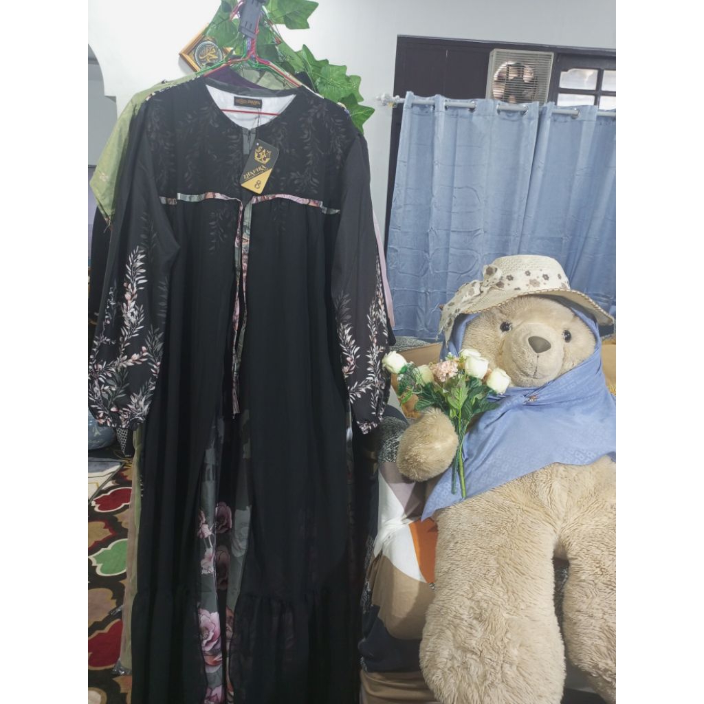 READY GAMIS CERUTY BUNGA HITAM OUTER