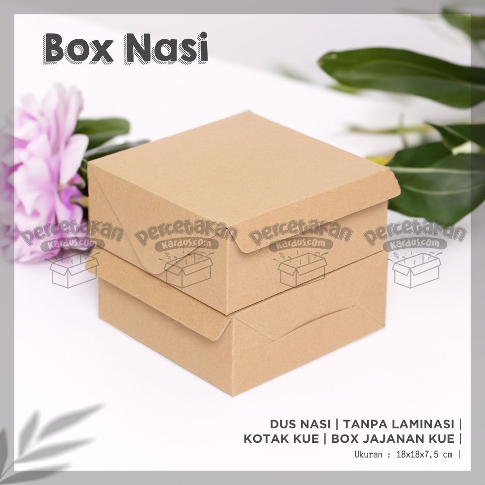 

Box Custom Cetak Bahan Kraft/Duplex/Ivory 300gr | Uk 10x10x4.3 cm | Custom Box Kemasan Free Desain