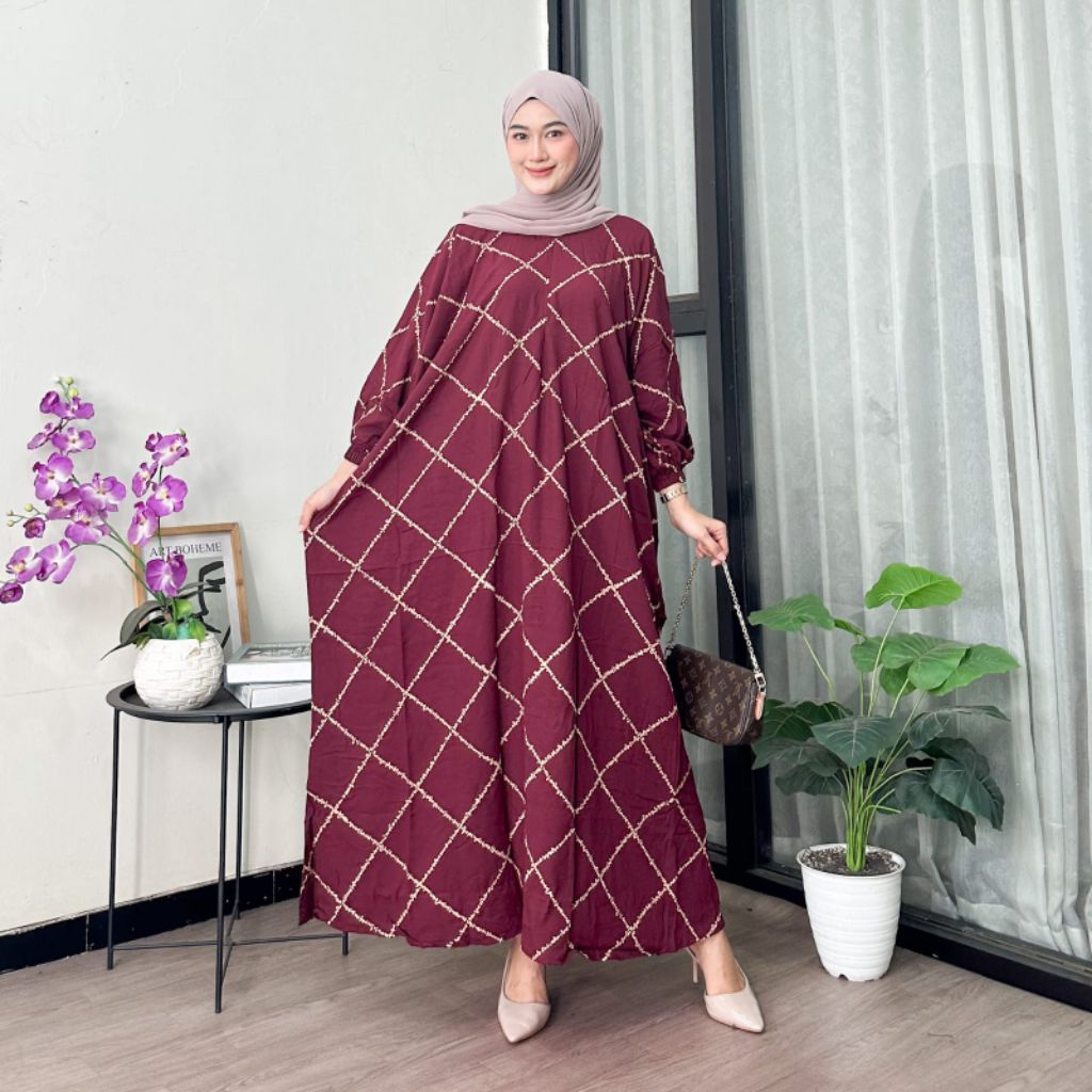 Gamis Kaftan Daily Jumbo Rayon Tebal