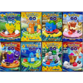 BRICK BLOCK BALOK SUSUN POKEMON SPIN CARD PIKACHU BRICKS GENGAR SLTOYS SL8942 POKEMON GO