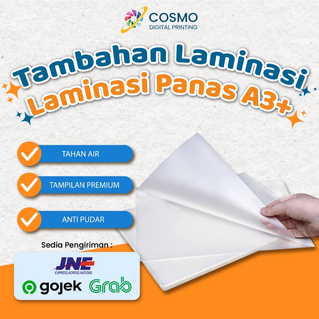 

Tambahan Laminasi Panas A3+ - Glossy - Matte