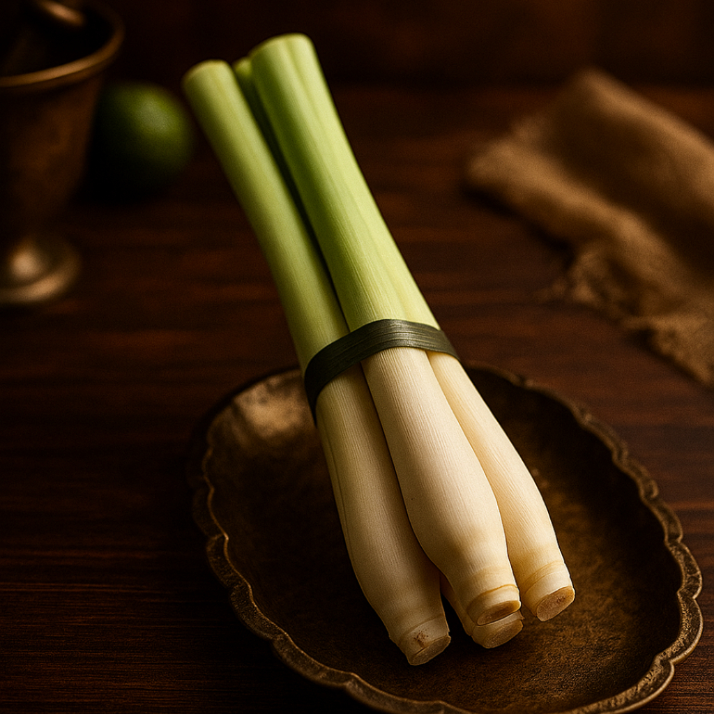 

Daun serai , batang serai , sereh ikat, serah sayur– Bumbu Dapur Aromatik