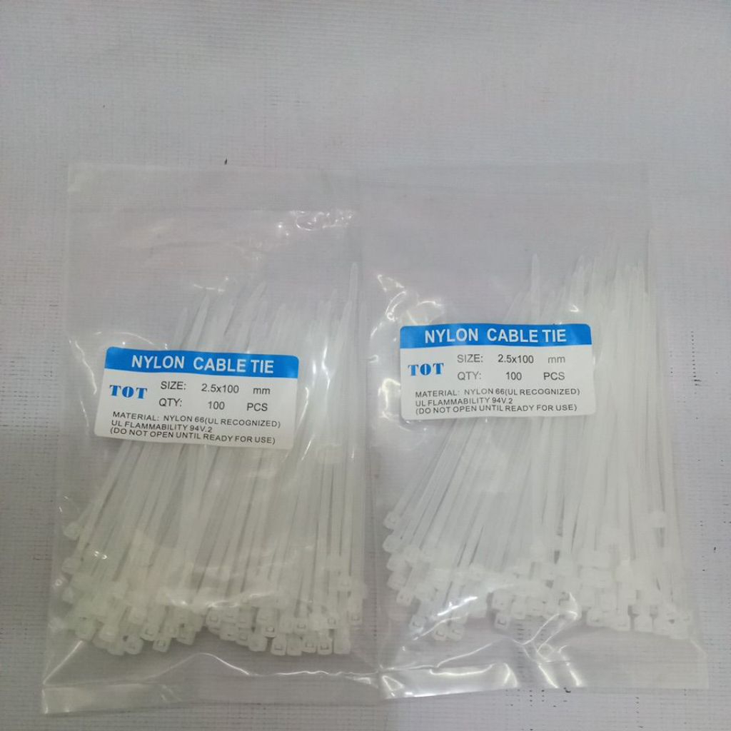 

Kabel Ties 2.5x100mm isi 100pcs Nylon Cable Tie 15cm Insulock Tis 15 cm 2.5 x 100 mm Insulok pcs