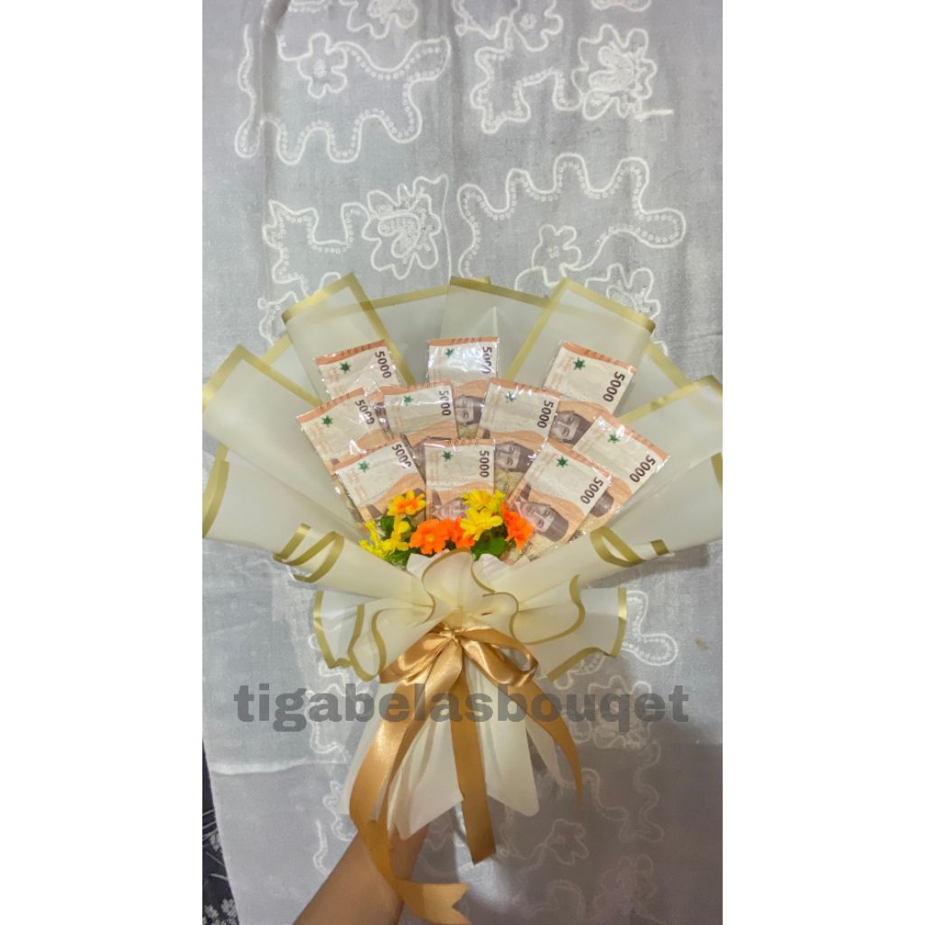 Bouqet Kerangka Money 15 slot buket bunga uang kosong isi 15 lembar free kartu ucapan