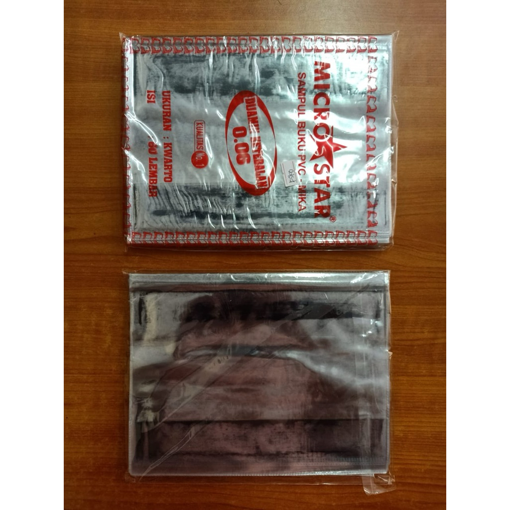 

SAMPUL PLASTIK PVC MIKA TEBAL BUKU TULIS KWARTO / BOXY ISI 10 LBR