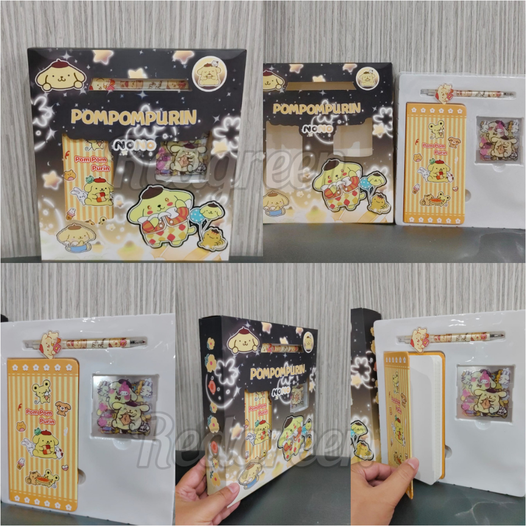 

alat tulis set 1 set alat tulis sekolah pompompurin 1 notes 1 pulpen stiker