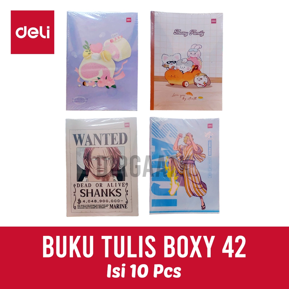

(Ecer) Deli BUku Tulis Boxy 42 Buku Tulis Garis Isi 42 Buku Tulis B5
