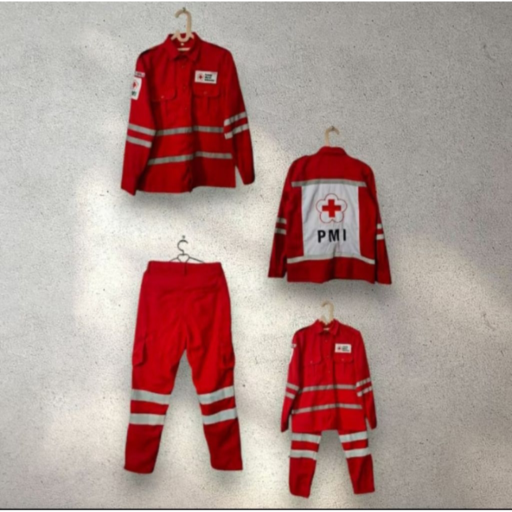 Baju Ambulance PMI Baju Tugas Lapangan merah PMI Terbaru
